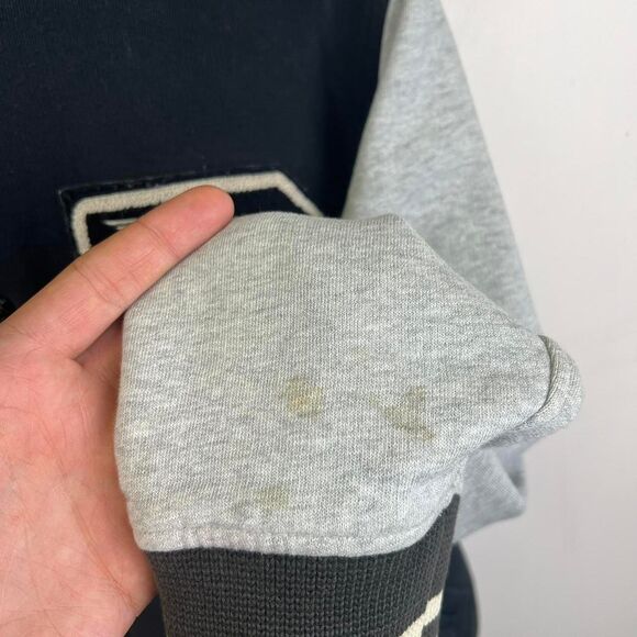 Polo Ralph Lauren P Wing 67 Baseball Varsity Jacket Hoodie Rugby Black Size L - Picture 6 of 8